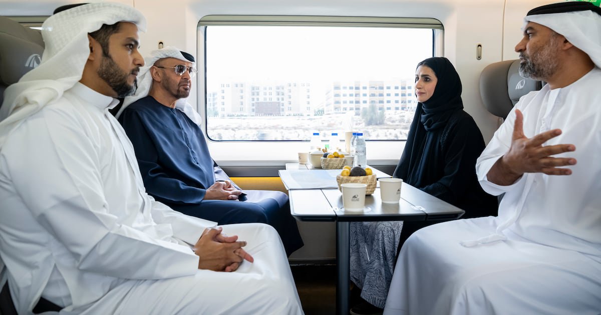 Sheikh Hamdan opens Dubai's Etihad Rail station as UAE President arrives by train
